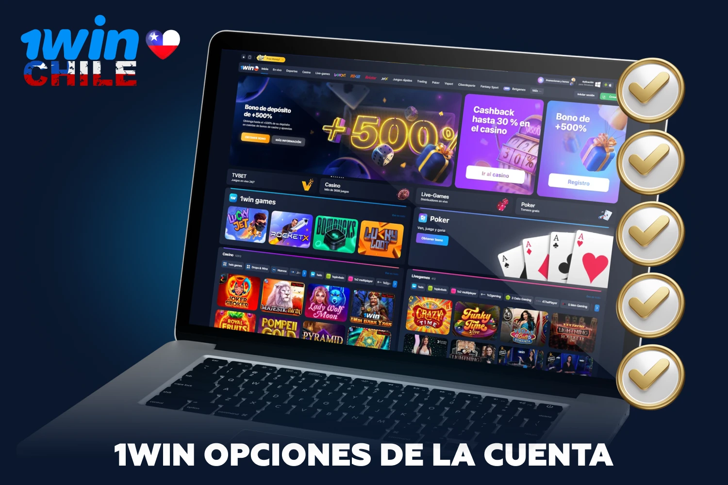 Tras registrarse correctamente en el sitio web de 1win, los jugadores de Chile tendrán acceso a una amplia gama de funciones de cuenta