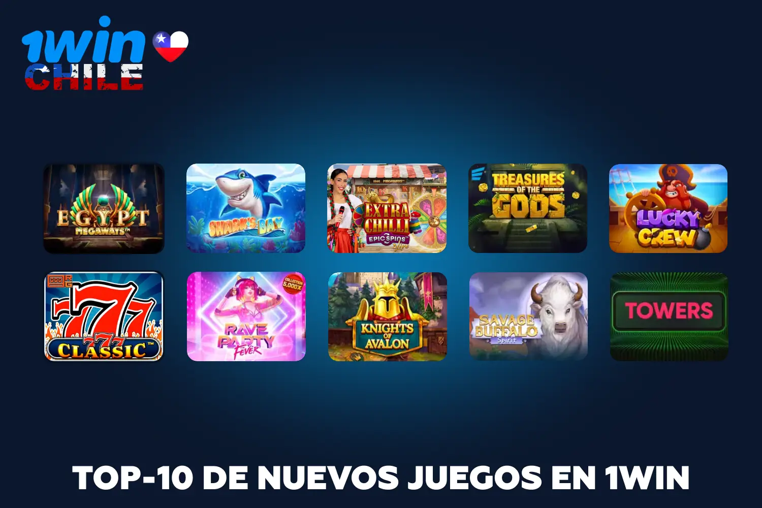 La colección 1win se actualiza a diario con juegos de alta calidad y excelentes gráficos que seguro gustarán a los jugadores de Chile