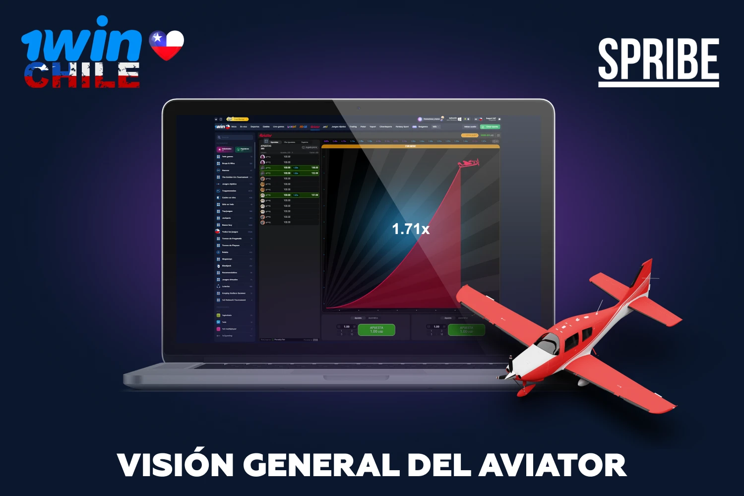 El juego en línea Aviator ha sido desarrollado por el estudio Spribe y cuenta con atractivas características