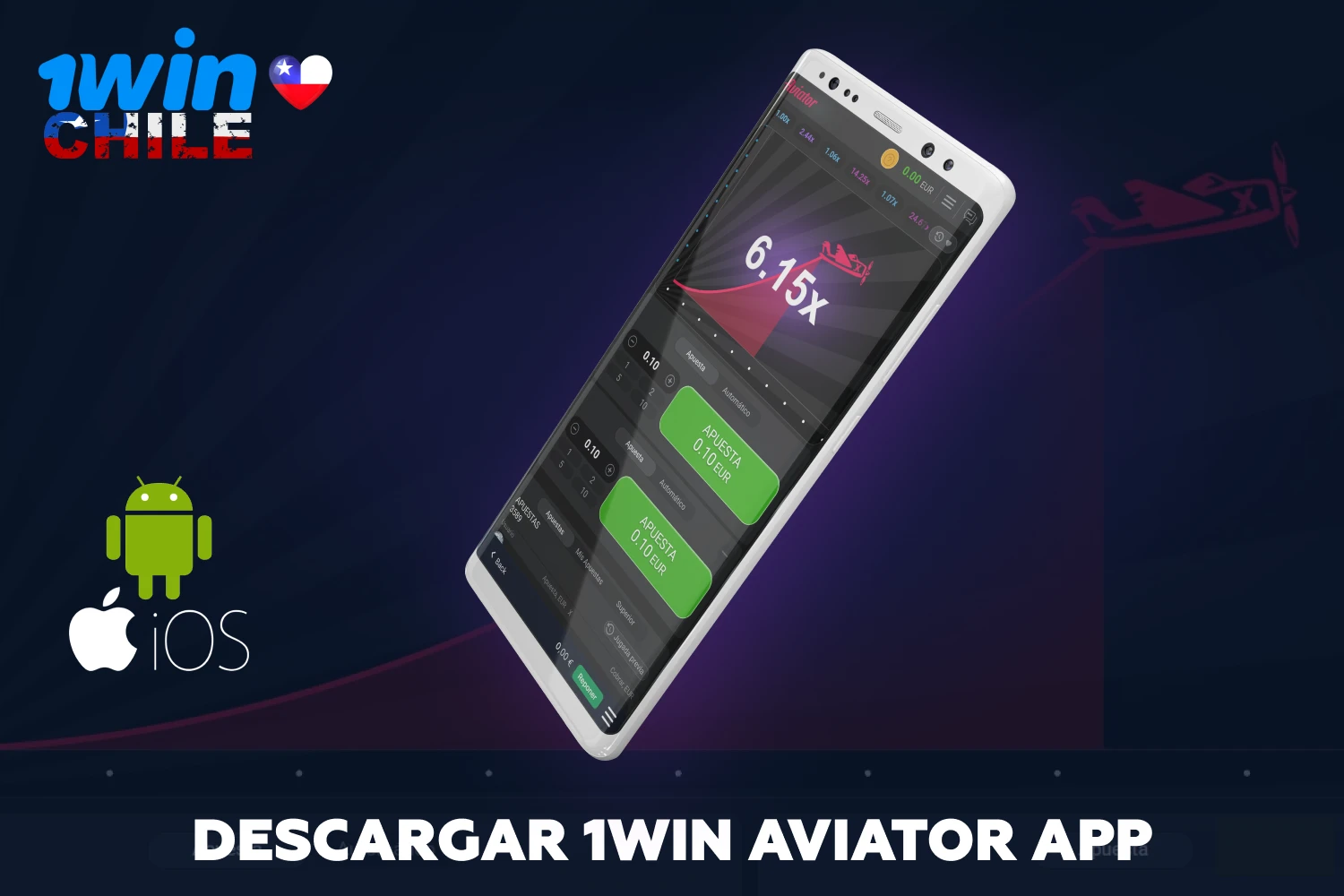 Los chilenos a los que les guste apostar en su smartphone tienen la opción de descargarse la app de alta calidad 1win Aviator