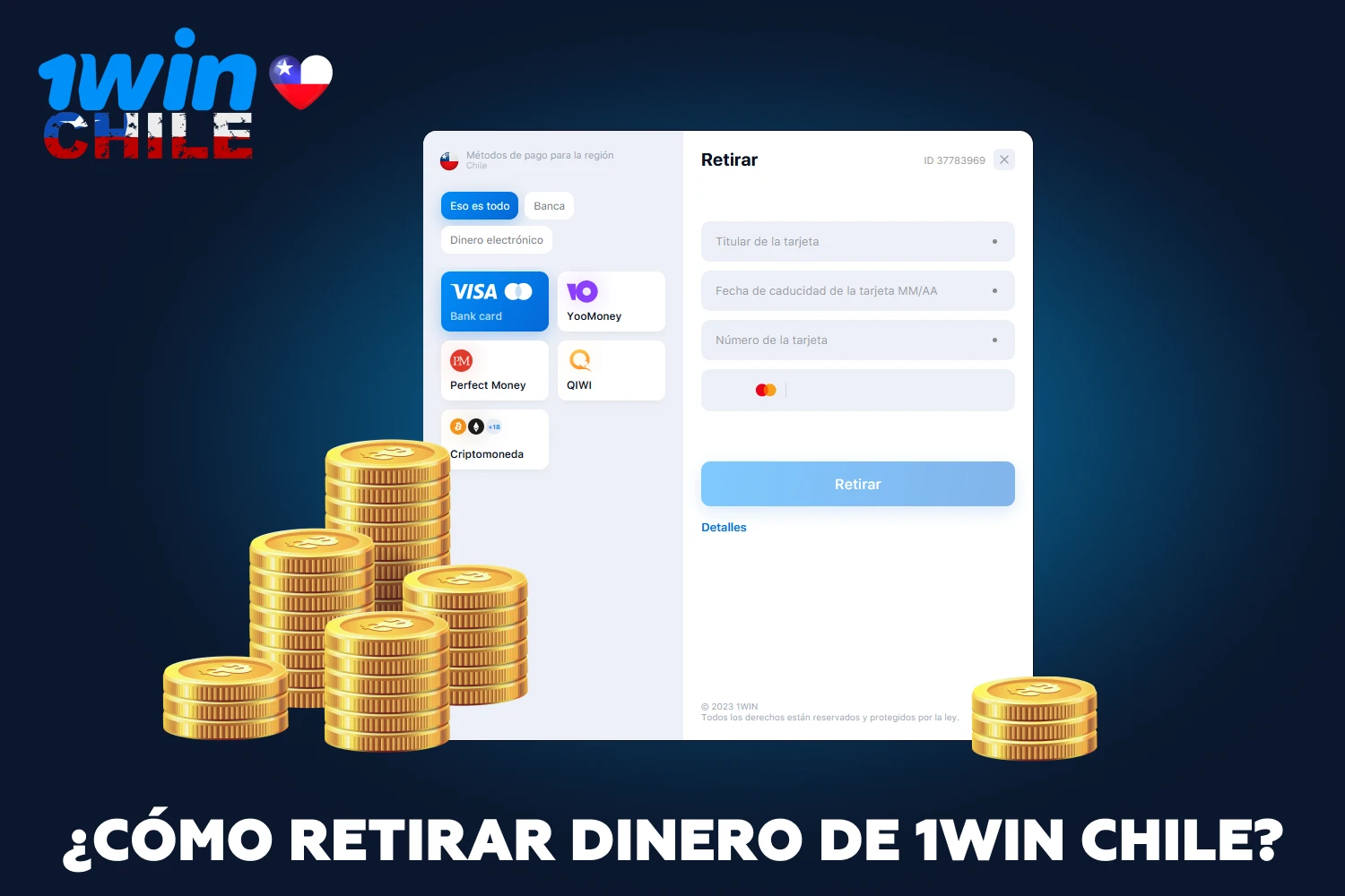 Después de ganar, los jugadores de Chile pueden retirar fondos fácilmente desde el sitio web de 1win