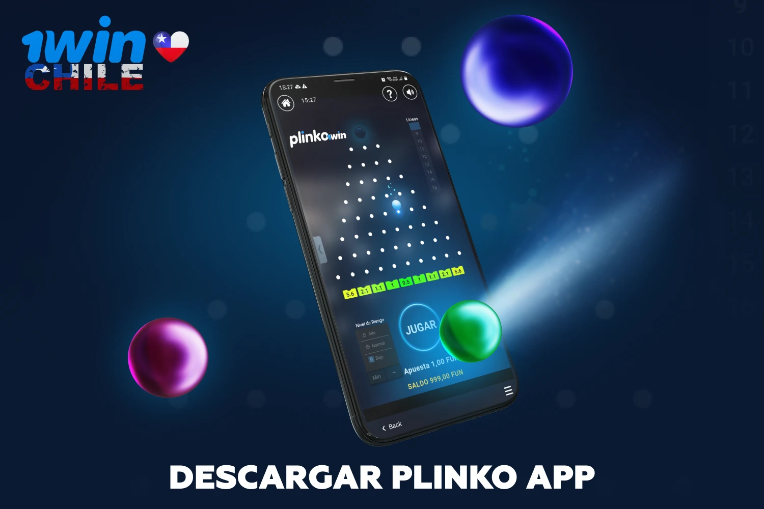Para jugar a Plinko 1win en cualquier momento y lugar, los jugadores de Chile pueden descargar la aplicación gratuita