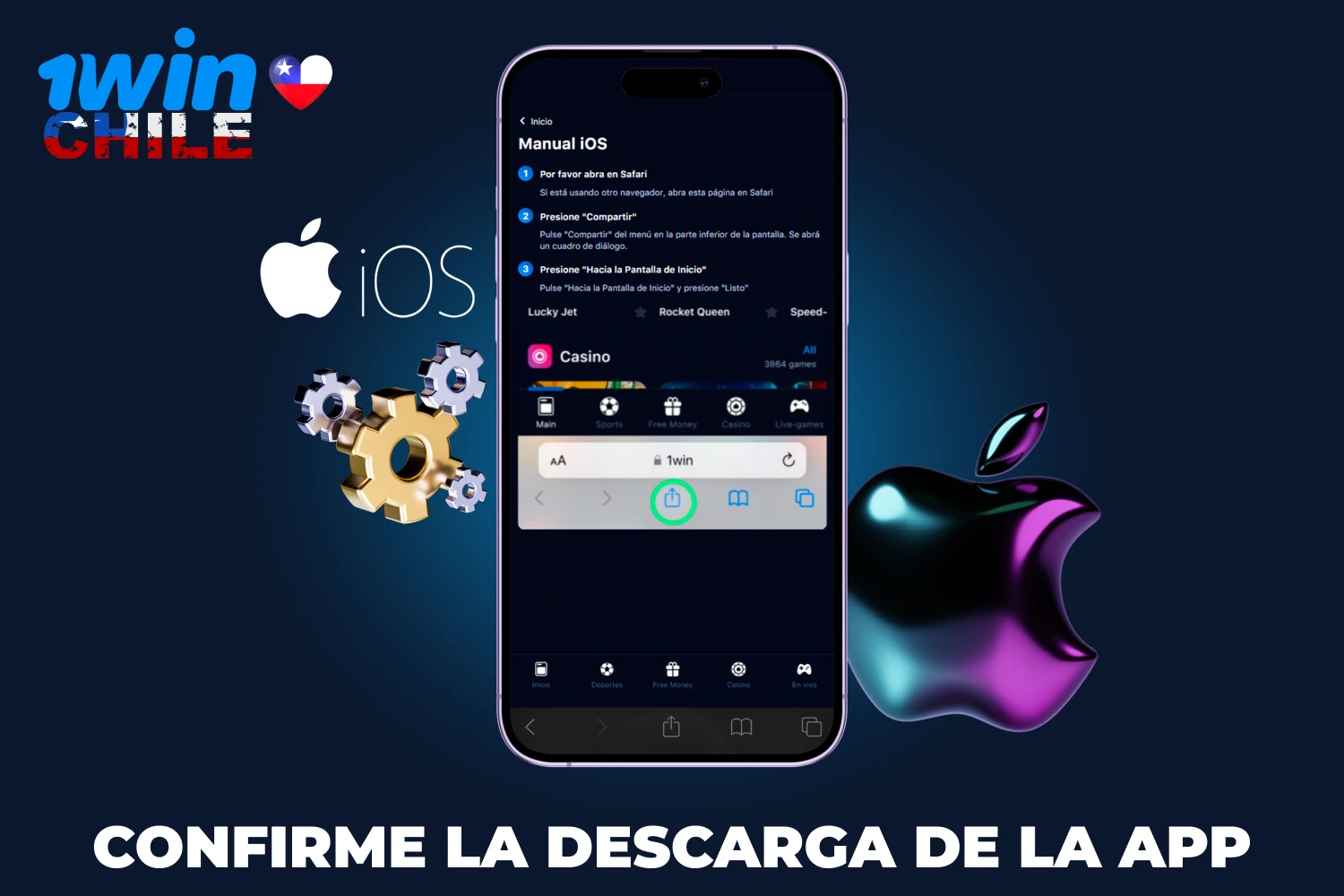 Los jugadores chilenos deben seguir las sencillas instrucciones para descargar la app de 1win en dispositivos iOS, que no tardarán mucho en completarse