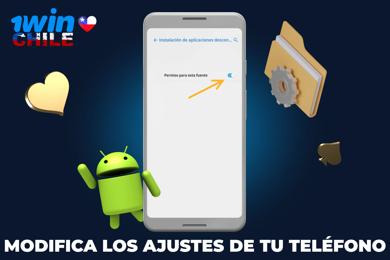 Antes de instalar la aplicación 1win en un dispositivo Android, los jugadores chilenos deben realizar cambios en la configuración de sus teléfonos