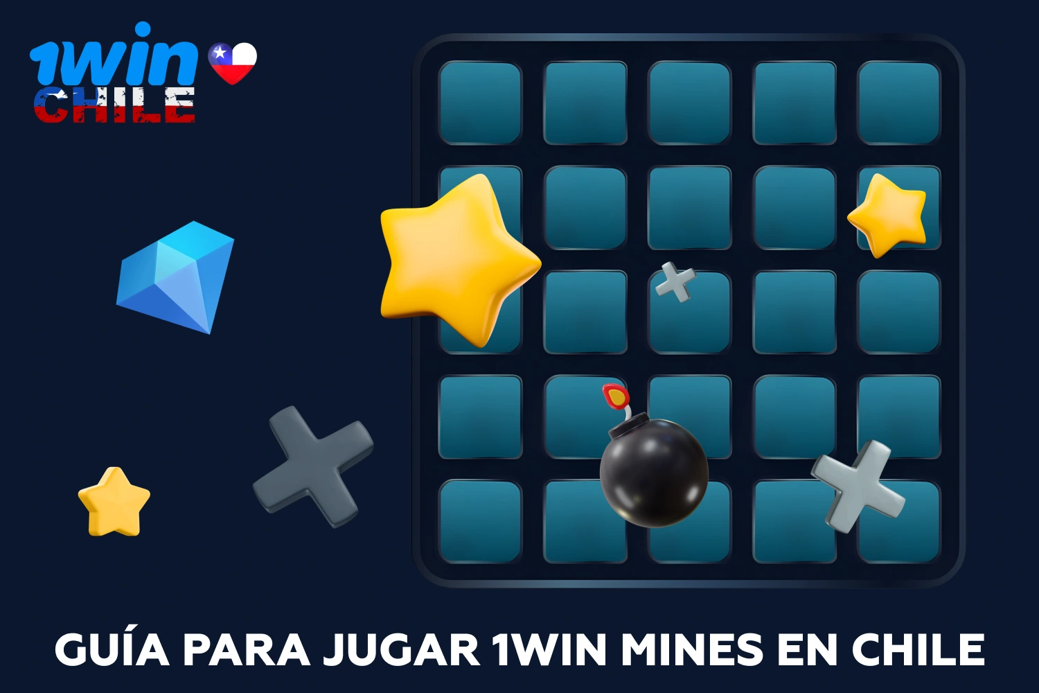 Los jugadores chilenos pueden jugar a 1win Mines en PC y dispositivos móviles, y recibir un bono de bienvenida al registrarse