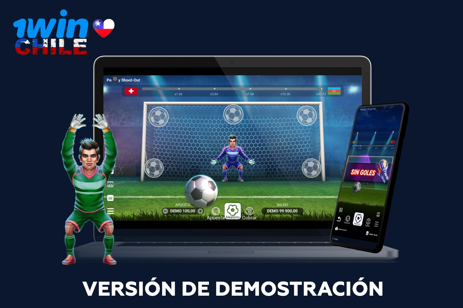 La demo de Penalty Shoot Out 1win te permite practicar el juego y probar diferentes estrategias de forma gratuita