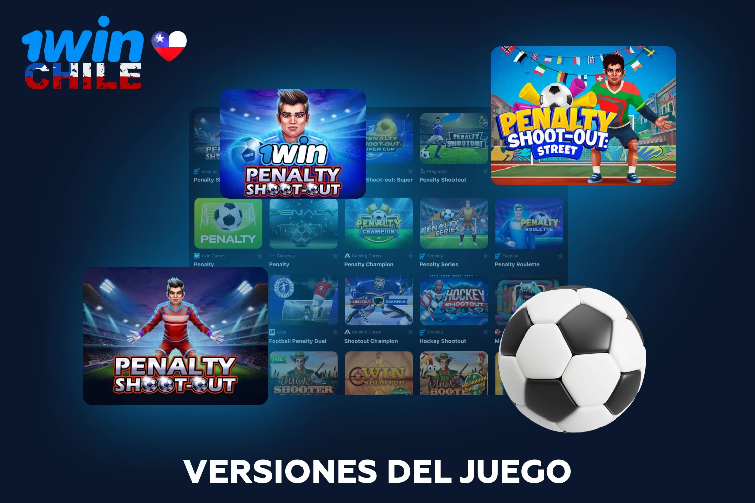 Hay varias versiones del juego Penalty Shoot Out en 1win Chilli Casino con las mismas reglas pero diferentes probabilidades de ganar